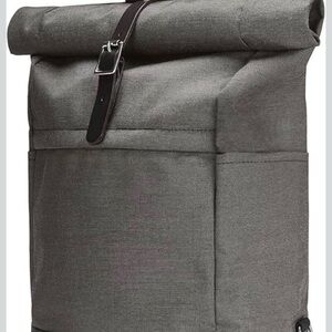 Alban Black Roll-Top Bike Bag/Pannier